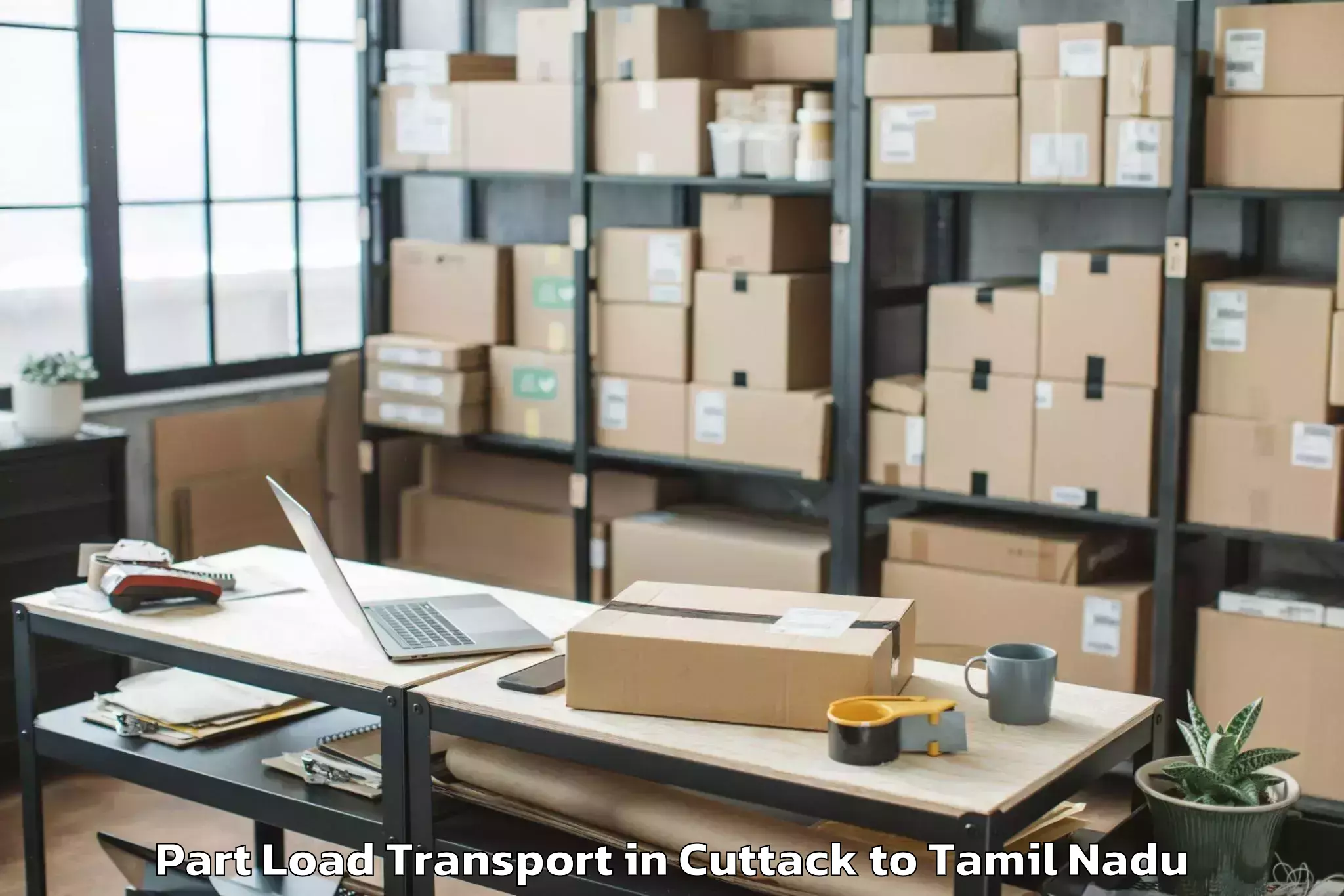 Top Cuttack to Chennai Aero Park Part Load Transport Available